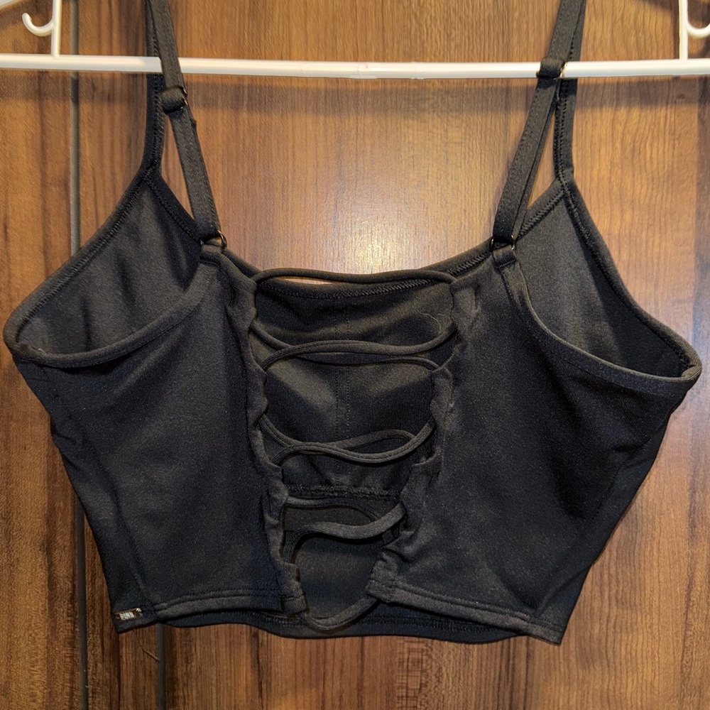 Victoria’s Secret PINK Black Lace-Up Women's Bralette